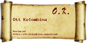 Ott Kolombina névjegykártya